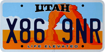 UT license plate X869NR