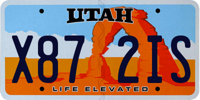 UT license plate X872IS