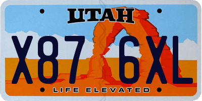 UT license plate X876XL