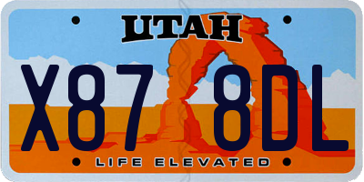 UT license plate X878DL