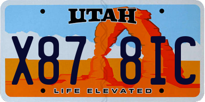 UT license plate X878IC