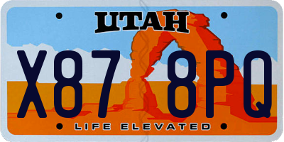 UT license plate X878PQ