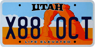 UT license plate X880CT