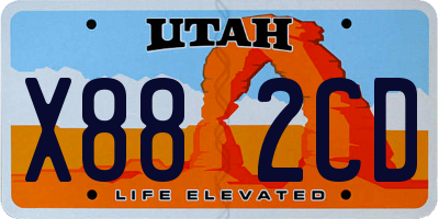 UT license plate X882CD