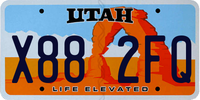 UT license plate X882FQ