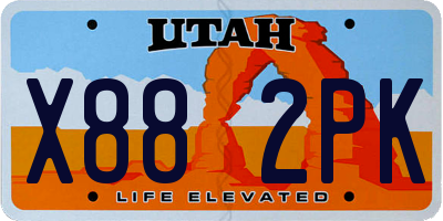 UT license plate X882PK