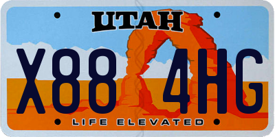 UT license plate X884HG