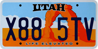 UT license plate X885TV