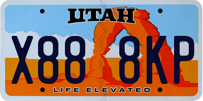 UT license plate X888KP