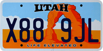 UT license plate X889JL