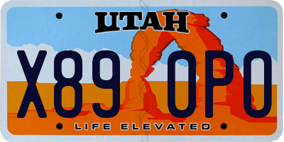 UT license plate X890PO