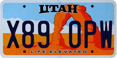 UT license plate X890PW