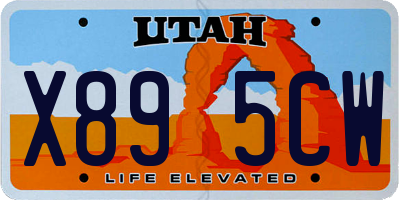 UT license plate X895CW