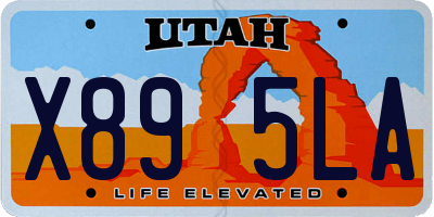 UT license plate X895LA