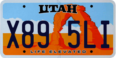 UT license plate X895LI