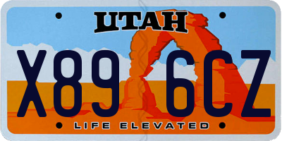 UT license plate X896CZ