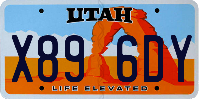 UT license plate X896DY