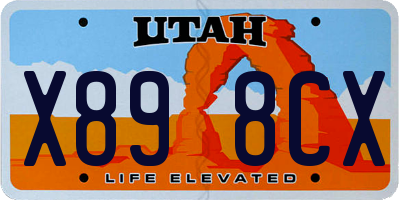 UT license plate X898CX
