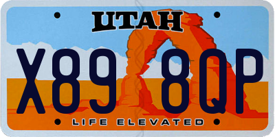 UT license plate X898QP