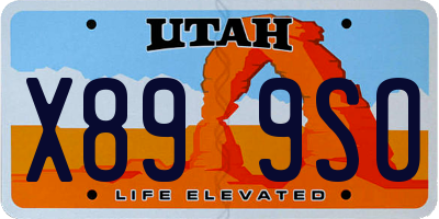 UT license plate X899SO