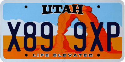 UT license plate X899XP