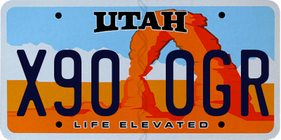 UT license plate X900GR