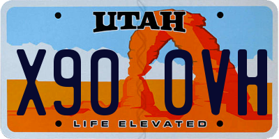 UT license plate X900VH