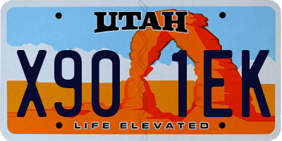UT license plate X901EK
