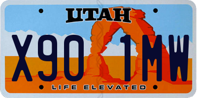 UT license plate X901MW