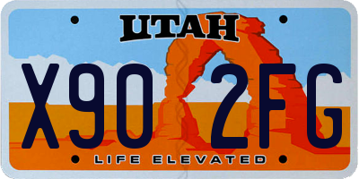 UT license plate X902FG