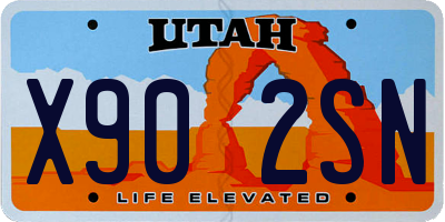 UT license plate X902SN