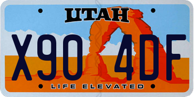 UT license plate X904DF