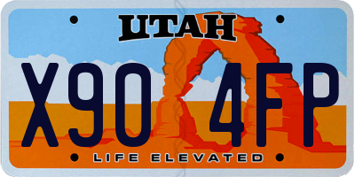 UT license plate X904FP