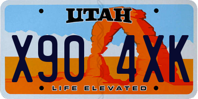 UT license plate X904XK