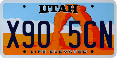 UT license plate X905CN
