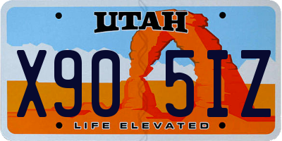 UT license plate X905IZ
