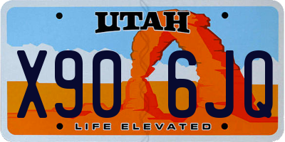 UT license plate X906JQ
