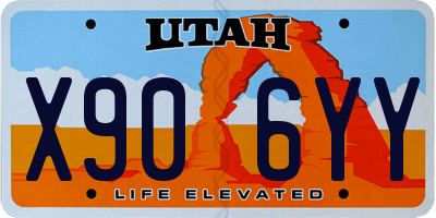 UT license plate X906YY