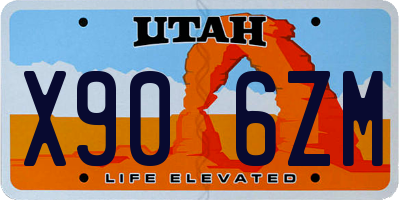 UT license plate X906ZM