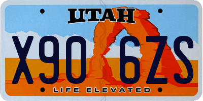 UT license plate X906ZS
