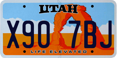 UT license plate X907BJ