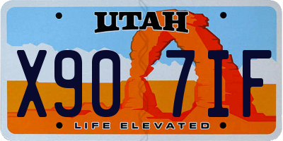 UT license plate X907IF