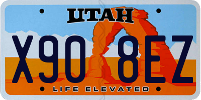 UT license plate X908EZ