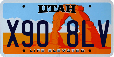 UT license plate X908LV