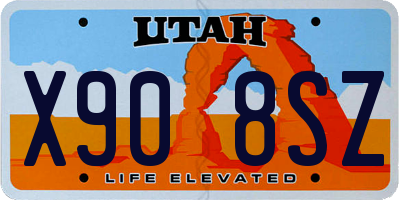 UT license plate X908SZ