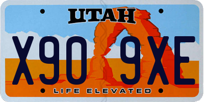 UT license plate X909XE