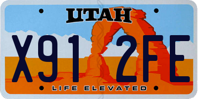 UT license plate X912FE