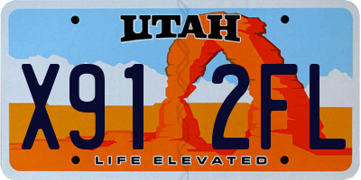 UT license plate X912FL