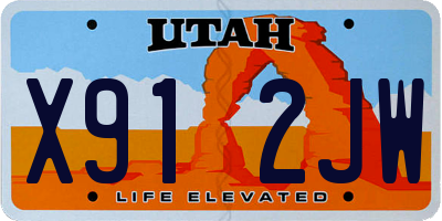 UT license plate X912JW