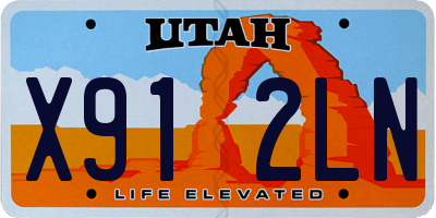UT license plate X912LN